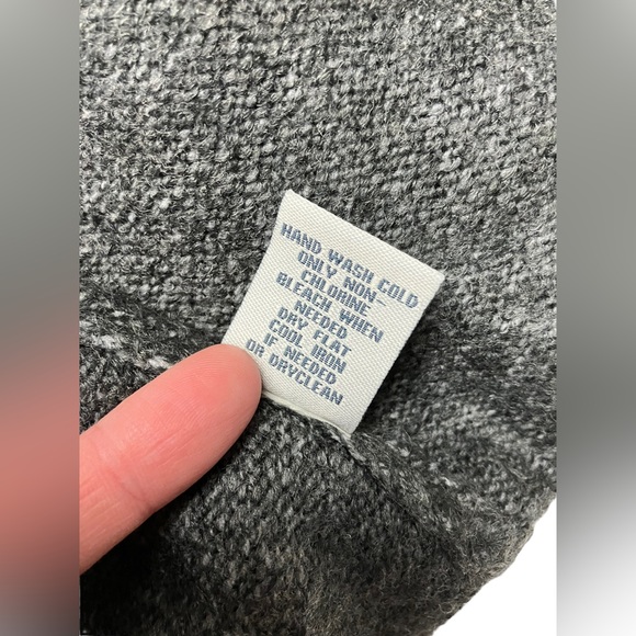 New Wrangler Gray Poncho Fringed V-neck Women's Sz Small NWT Retro Shawl Pull On - Picture 5 of 6